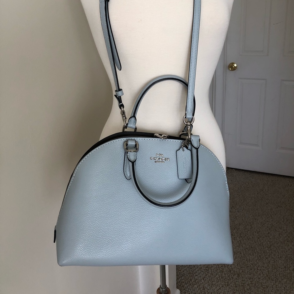 COACH Quinn Satchel Sky Leather